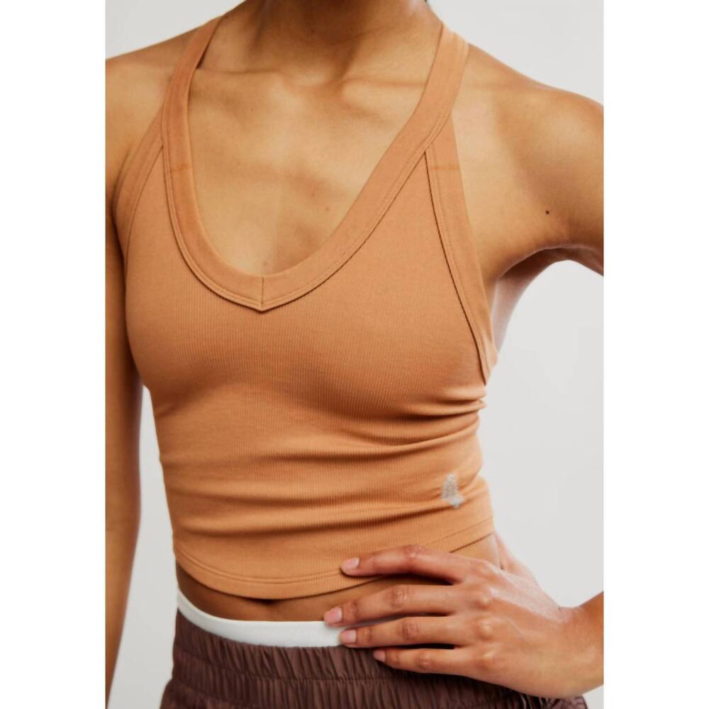 NEW FREE PEOPLE all clear v-neck camisole - plus in twig - Picture 4 of 4